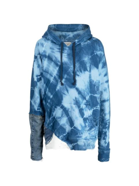 Greg Lauren tie-dye pattern cotton hoodie