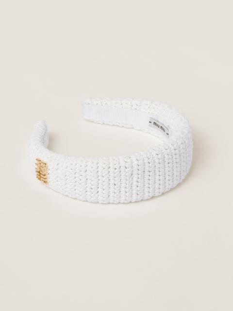 Miu Miu Woven fabric headband