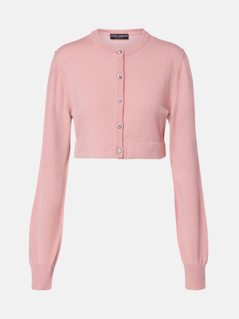 Dolce & Gabbana Embellished cashmere-blend cardigan