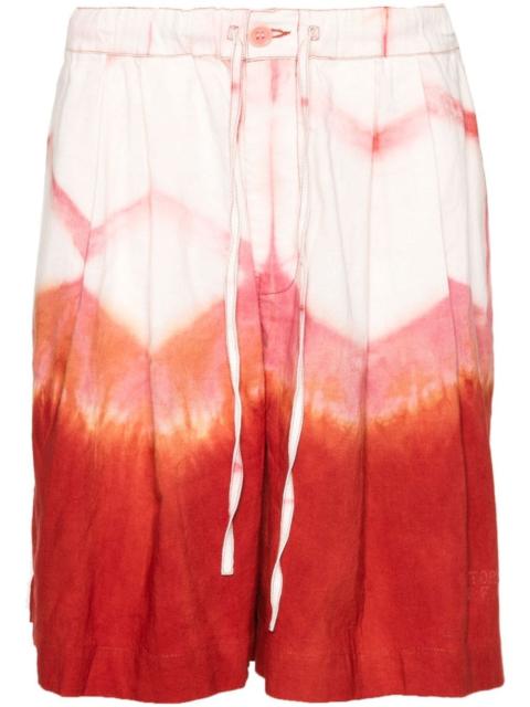 Story mfg. Bridge Grapefruit Clamp-dye shorts