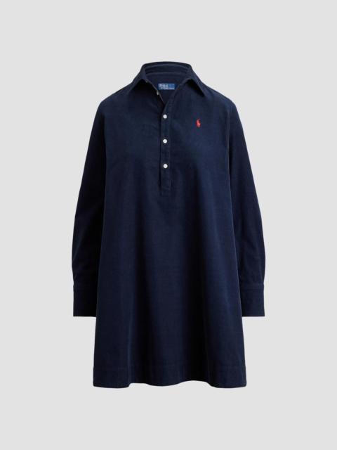 Polo Ralph Lauren Women's Wide-Wale Corduroy A-Line Mini Shirtdress - Navy