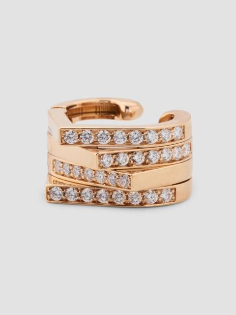 REPOSSI Women's Antifer 18K Rose Gold & 0.24 TCW Diamond 4-Row Ear Cuff - Pink Gold