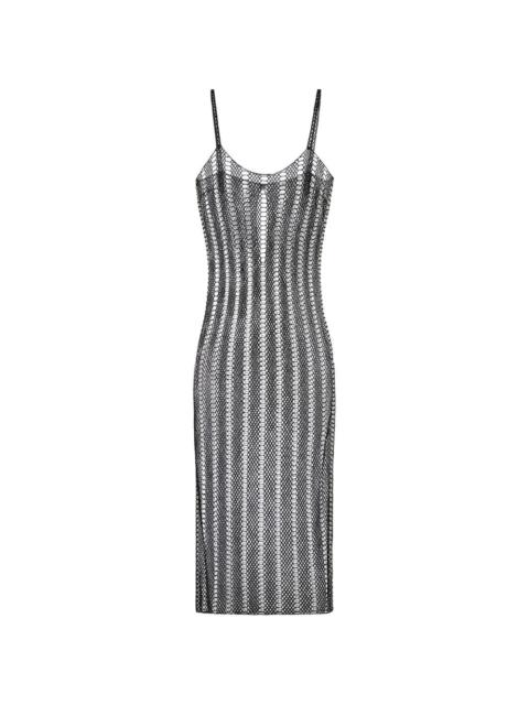ELISABETTA FRANCHI open-work midi dress