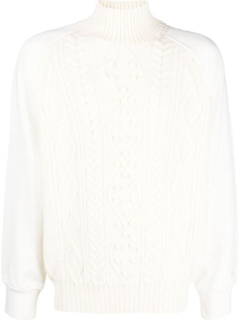 Neil Barrett embroidered-logo sleeve knit jumper