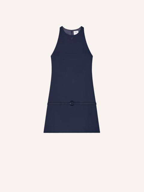 courrèges A-LINE BELTED TWILL MINI DRESS