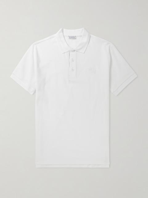 Burberry EKD Logo-Embroidered Cotton-Piqué Polo Shirt
