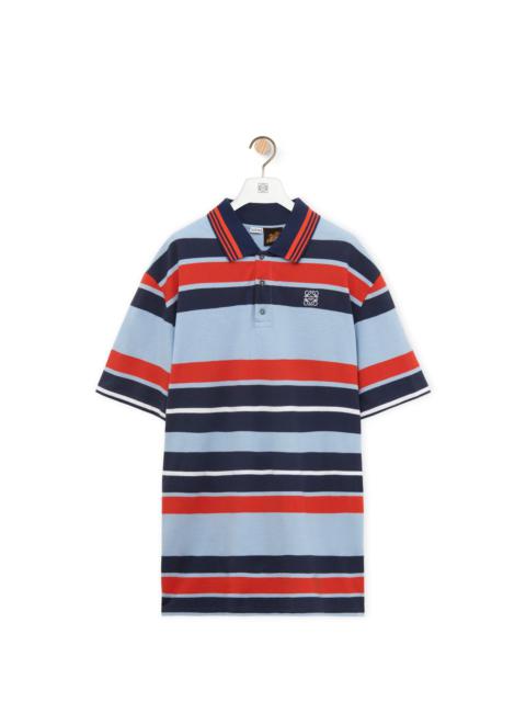 Loewe Oversized fit Polo in cotton and linen