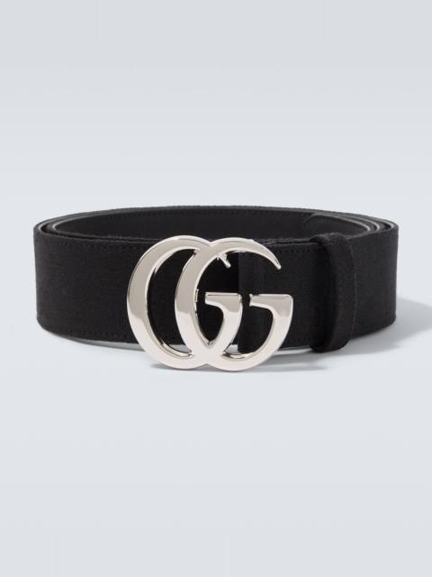 GUCCI Flat Marmont GG Canvas belt