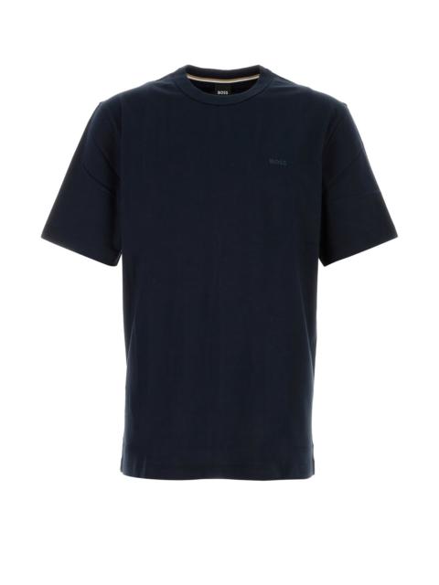 BOSS Navy blue cotton t-shirt