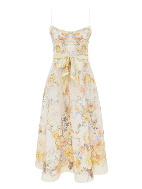 Zimmermann CLASH TUCK MIDI DRESS