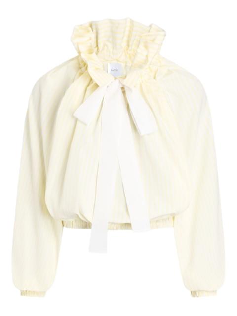 PATOU ruffled striped top