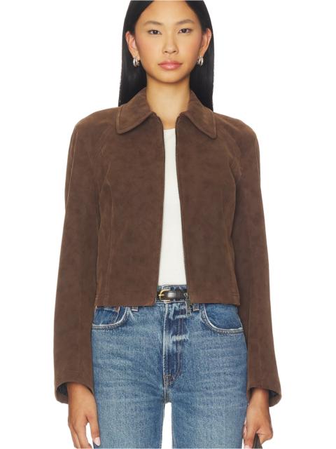 FREE PEOPLE x We The Free River Faux Suede Jacket In Double Espresso