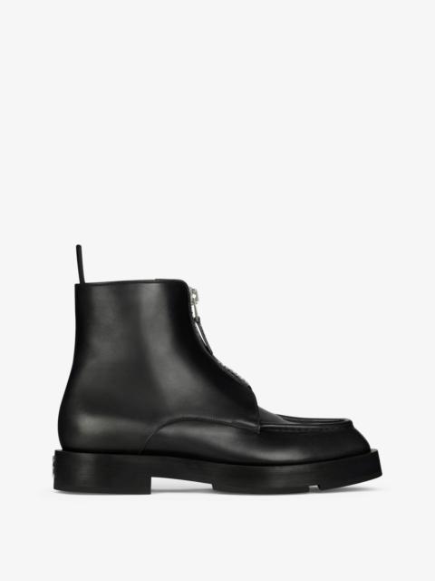 Givenchy SQUARED ANKLE BOOTS IN BOX LEATHER