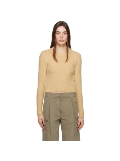 AMI Paris Yellow Brushed Sweater