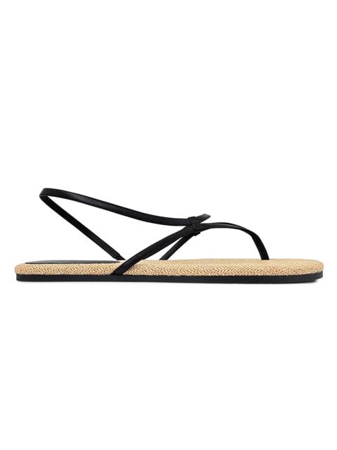 NEOUS Women's Lawan Leather & Raffia Slingback Sandals - Black Natural