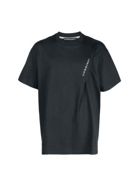 logo-embroidered pinched T-shirt