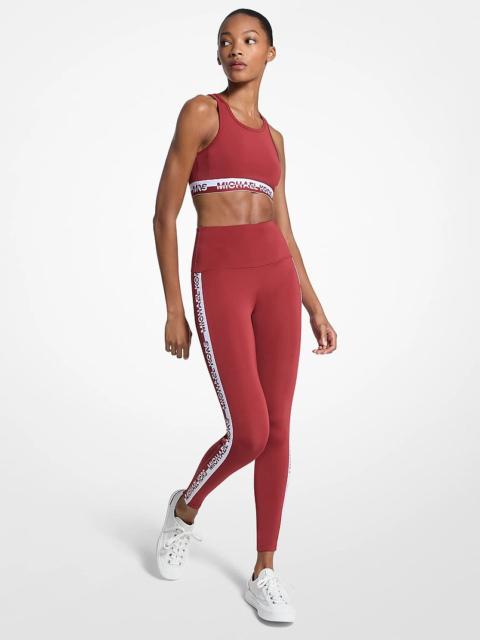 MICHAEL KORS Stretch Knit Logo Tape High-Waisted Leggings