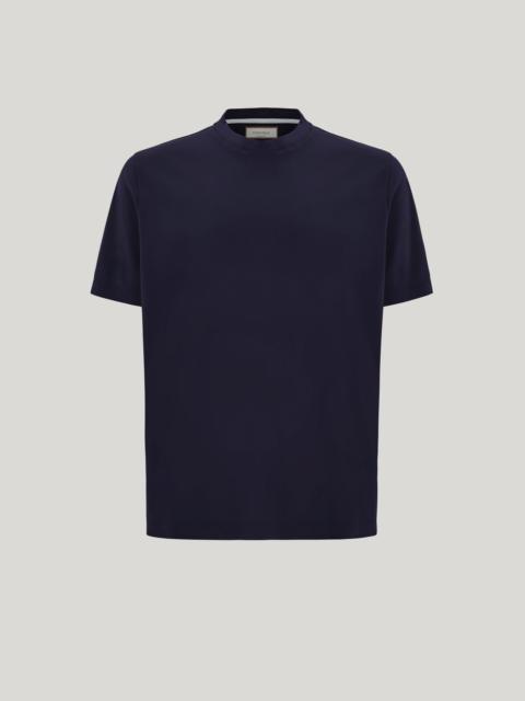 Canali NAVY BLUE COTTON INTERLOCK JERSEY REGULAR-FIT T-SHIRT