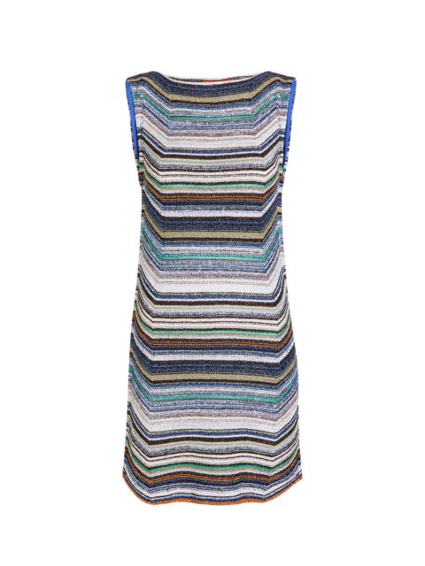 Missoni Missoni Striped Metallic-knit Mini Dress