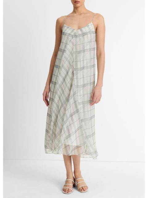 Vince plaid 미디 드레스