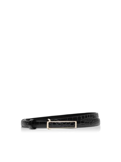 TOM FORD SOFT PRINTED CROCODILE LEATHER LEATHER INSERT BELT