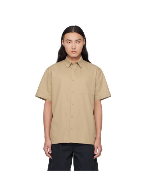 A.P.C. Beige Ross Short-Sleeve Shirt