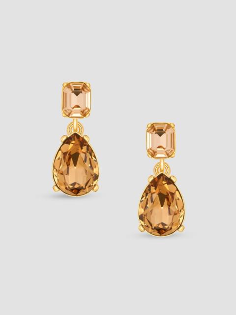Oscar de la Renta Women's Goldtone & Glass Crystal Drop Earrings - Light Topaz