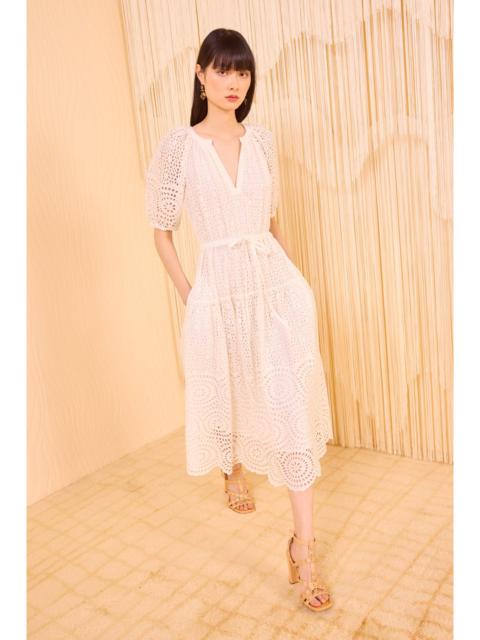 ULLA JOHNSON Annetta Puff Sleeve Midi Dress