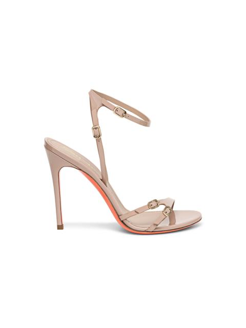 Women’s pink patent leather high-heel sandal