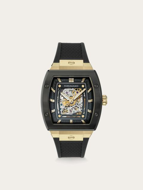 FERRAGAMO F-80 Tonneau Skeleton watch
