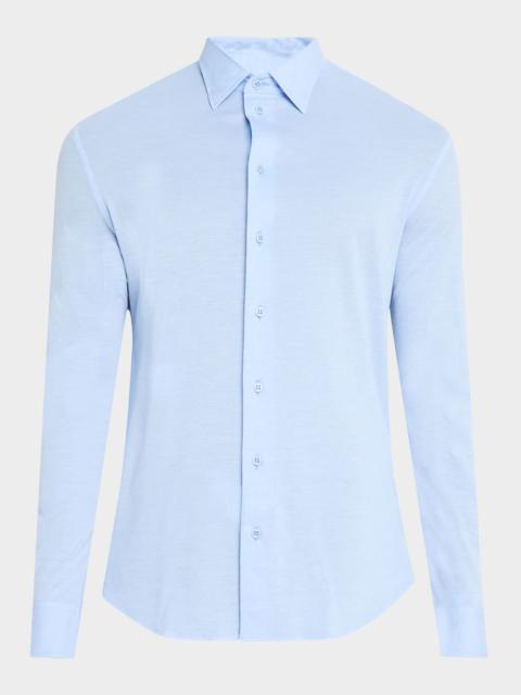 Men's Pique Jersey Micro-Dot Sport Shirt