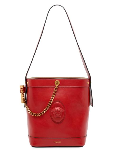 VERSACE Women's Pivot Small Leather Bucket Bag - Fire Gold