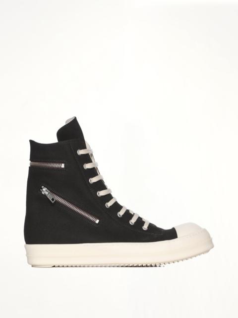 Rick Owens DRKSHDW Overdyed Denim Cargo Sneaks in Black