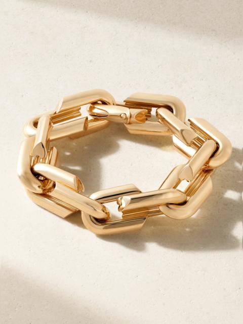 FOUNDRAE Oversized Strong Hearts 18-karat Gold Bracelet