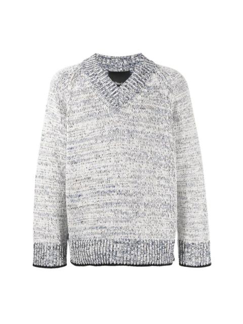 marl-knit jumper