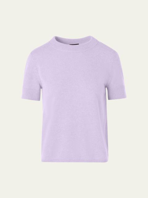 AKRIS Cashmere Knit Short-Sleeve Sweater