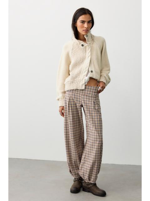FREE PEOPLE Lizzy Low-Rise Pleated Balloon Pants