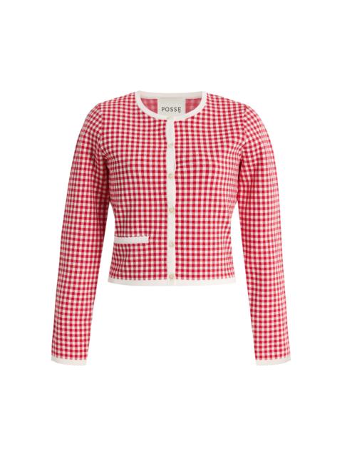POSSE Micah Gingham Knit Cardigan