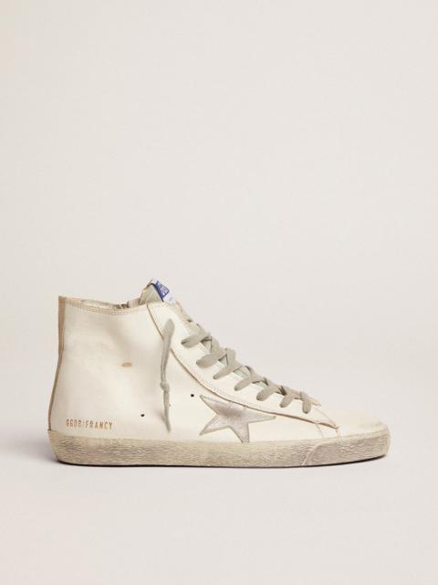Men's Francy in leather with silver suede star