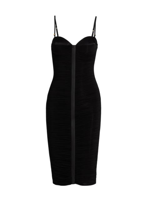 ELISABETTA FRANCHI Women's Draped Stretch-Jersey Cocktail Dress - Nero