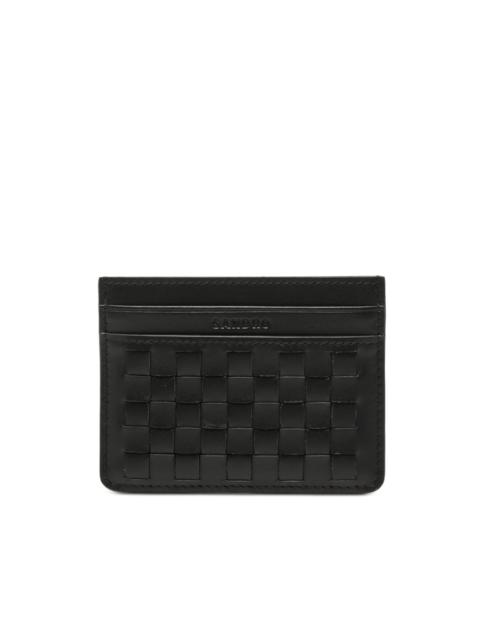 Sandro woven leather cardholder