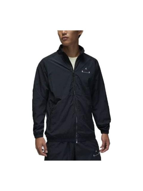 Jordan Men's Air Jordan Solid Color Small Logo Pattern Printing Casual Jacket Black DQ8074-010