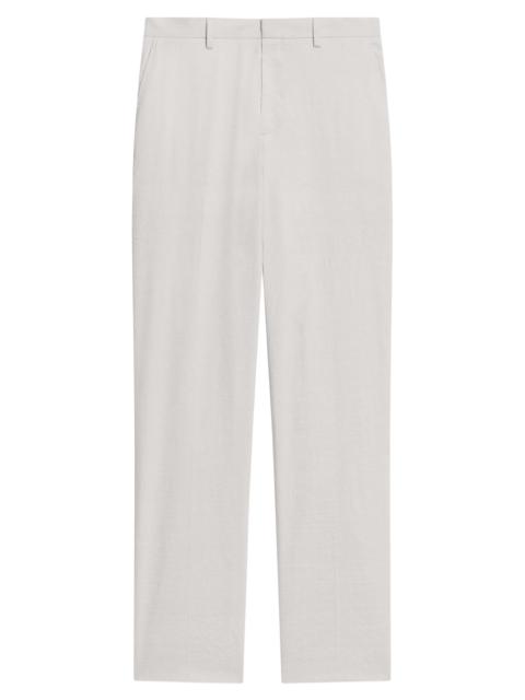 Theory Men's Linen-Blend Straight-Leg Pants - Silver Cloud