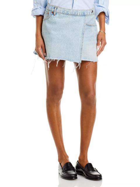 x Pam Mid Rise Denim Mini Skirt