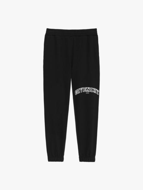 Givenchy GIVENCHY COLLEGE SLIM FIT JOGGER PANTS IN FLEECE