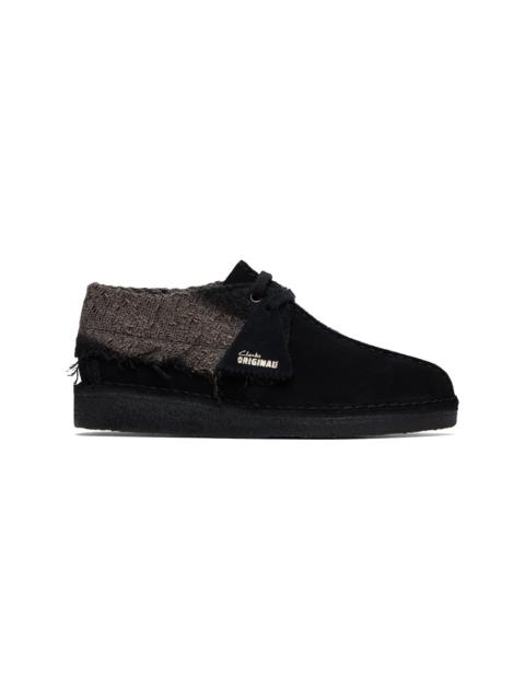 JiyongKim Black Clarks Edition Sun-Bleached Raw Edge Desert Trek Derbys