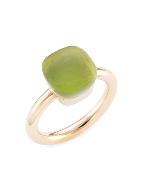 Pomellato Women's Nudo Gelè Classic Lemon Quartz, Chrysoprase 18K Rose Gold & 18K White Gold Ring - Rose White