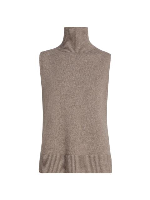 BRANDON MAXWELL Women's The Bruno Sleeveless Wool-Cashmere Vest - Truffle