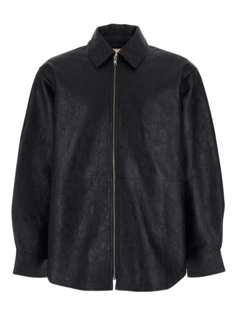 SUNFLOWER zip-fastening leather shirt