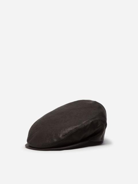 Dolce & Gabbana Leather flap cap